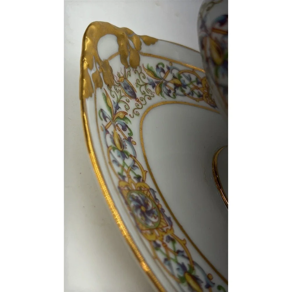 Wm. Guerin &‎ Co Limoges Sauce/Gravy Boat Attached Under Plate